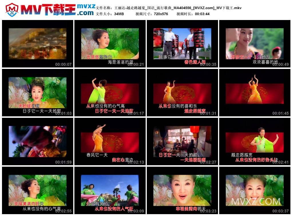 王丽达-越走路越宽_国语_流行歌曲_MA404556